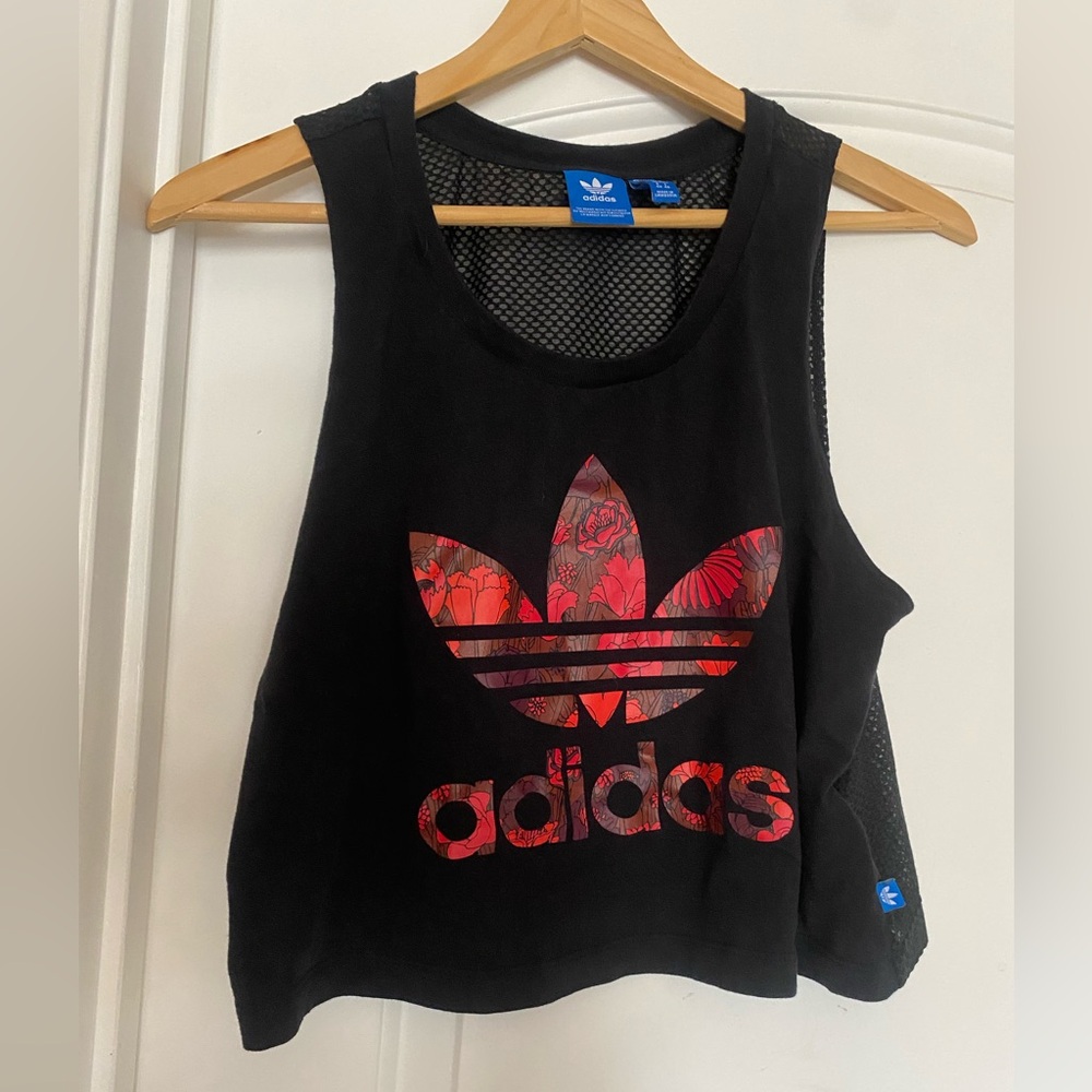 adidas Originals Mesh Back Loose Cropped Tank (M)